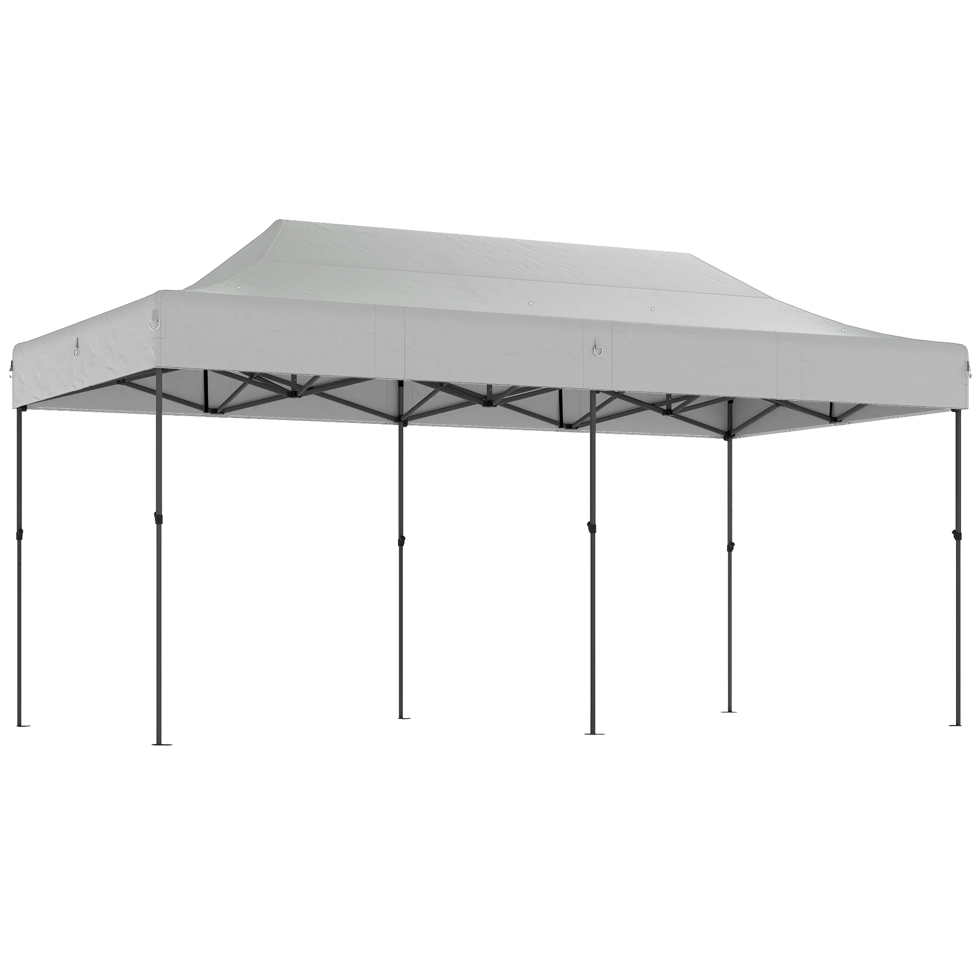 10 x 20 ft Pop Up Canopy Tent, Heavy Duty UPF50+ Outdoor Portable Instant Canopy Shelter with Wheeled Carry Bag, Sandbags, Adjustable Height for Parties, Events, Camping, White - Image 12