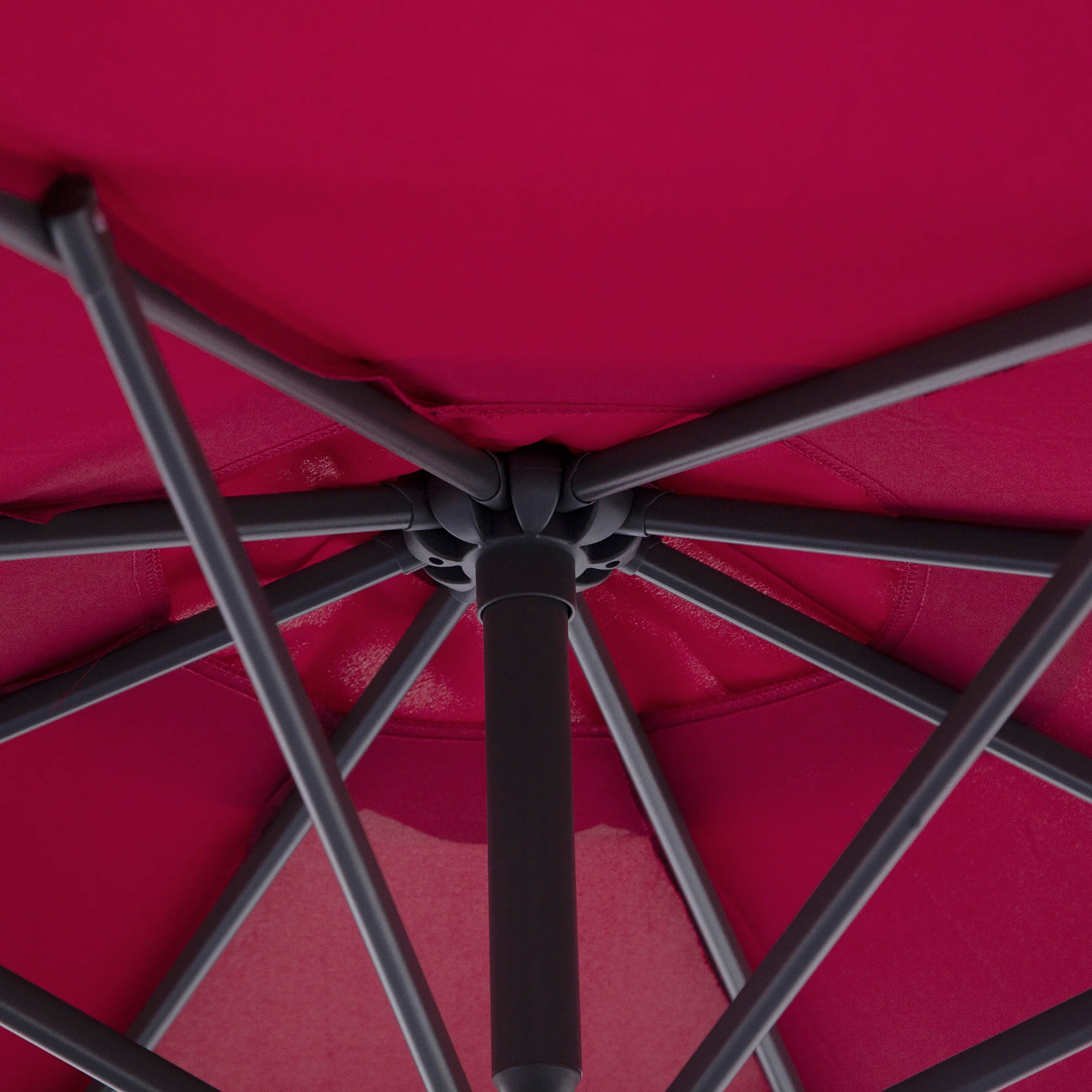 10' Cantilever Hanging Umbrella with UV/Water-Resistant Fabric & Cross Base - Red - Image 10