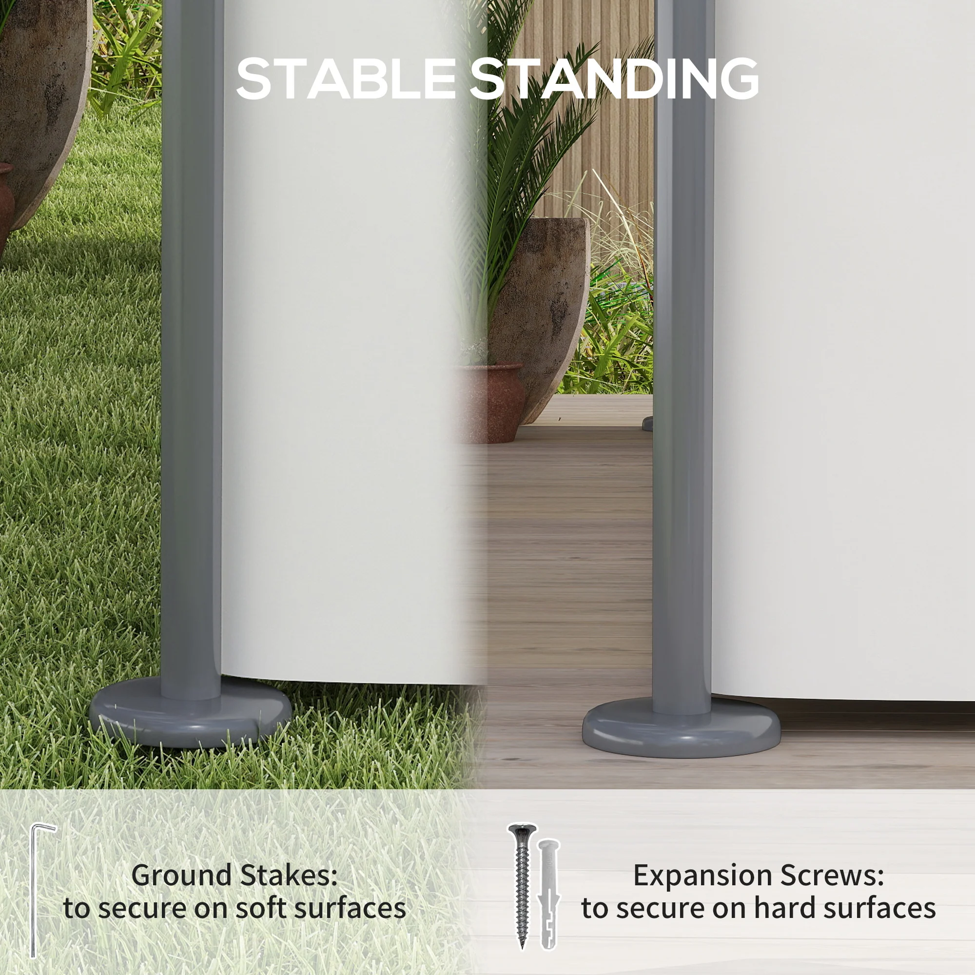 10' x 13' Double Roof Outdoor Gazebo with Curtains, Cream White - Image 9