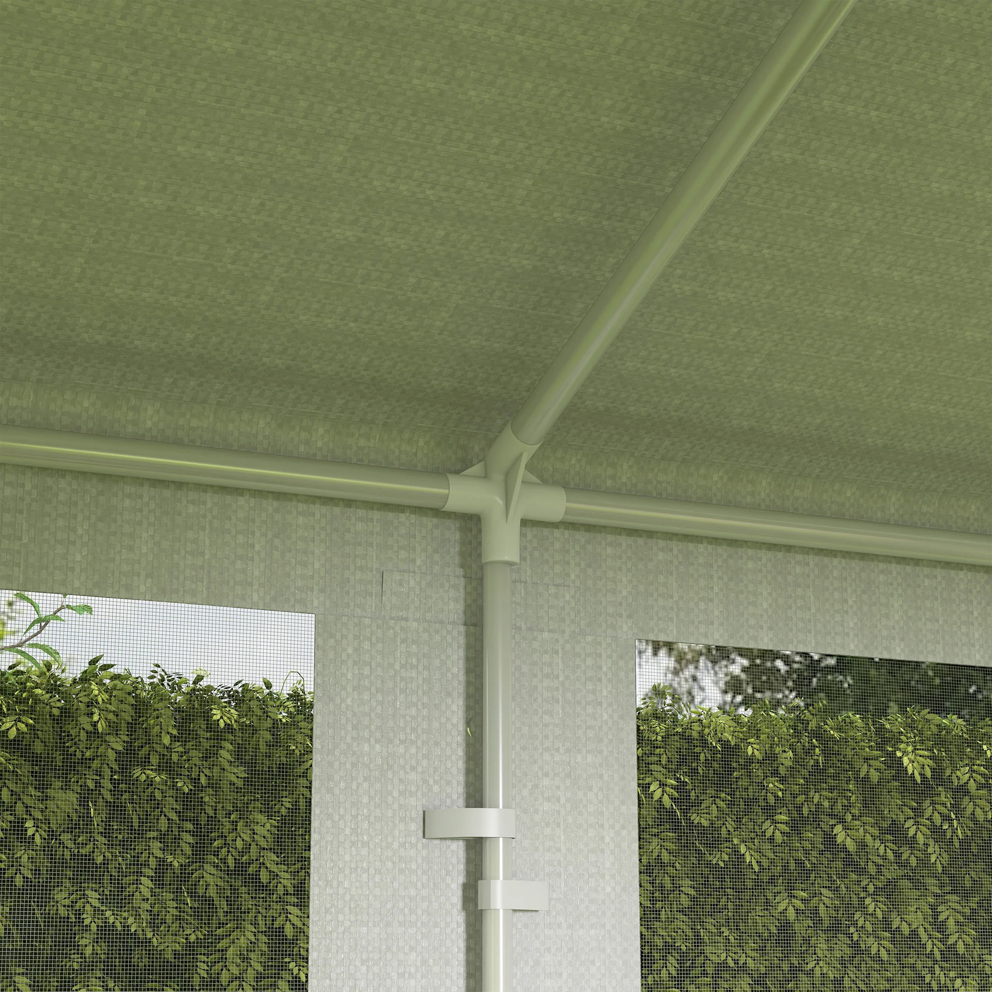 10' x 28' Party Tent, Wedding Canopy with Removable Sidewalls, Shade Shelter, White - Image 9