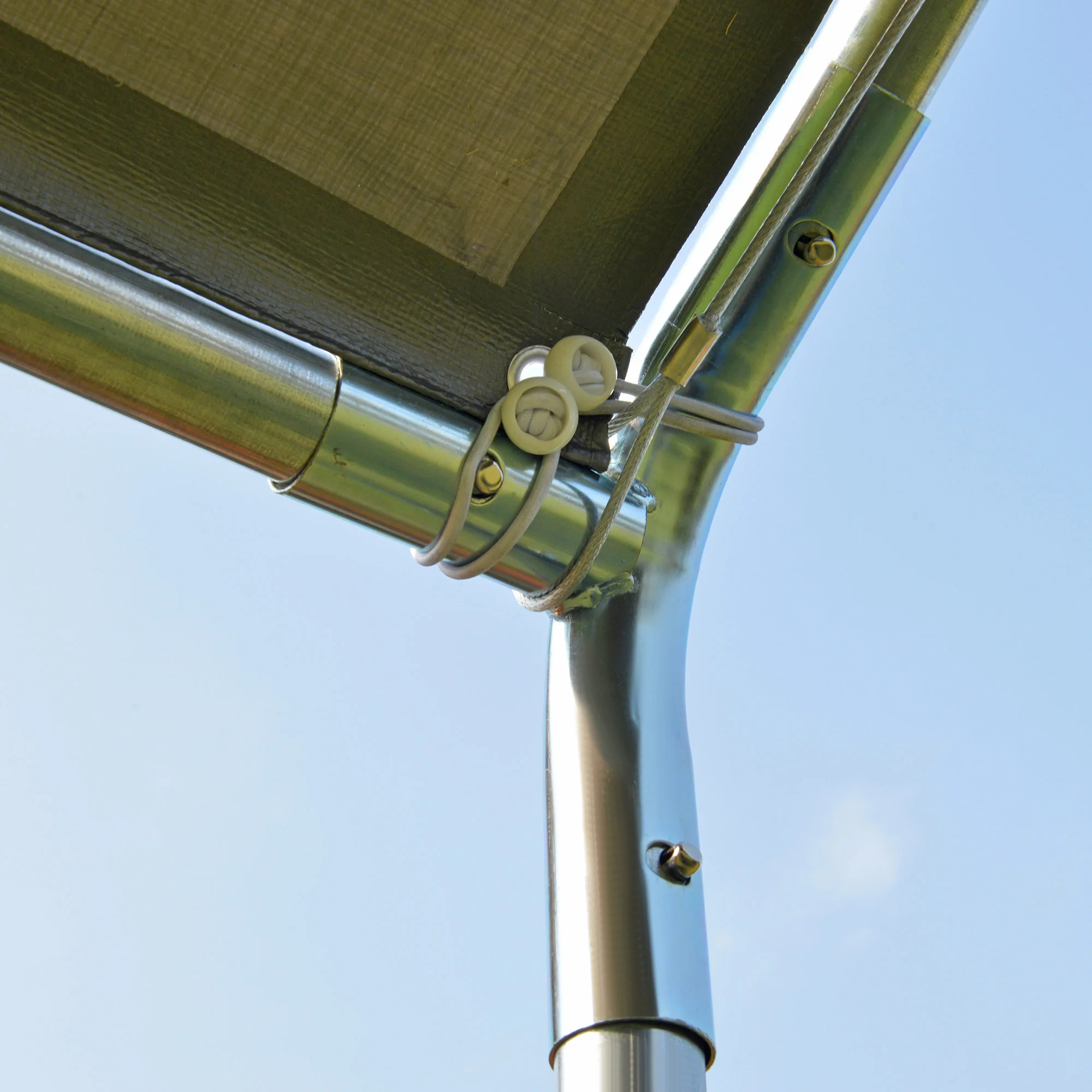 10' x 20' Heavy Duty Galvanized Steel Carport w/ Anchor Kit & 3 Reinforced Cables, Gray - Image 9