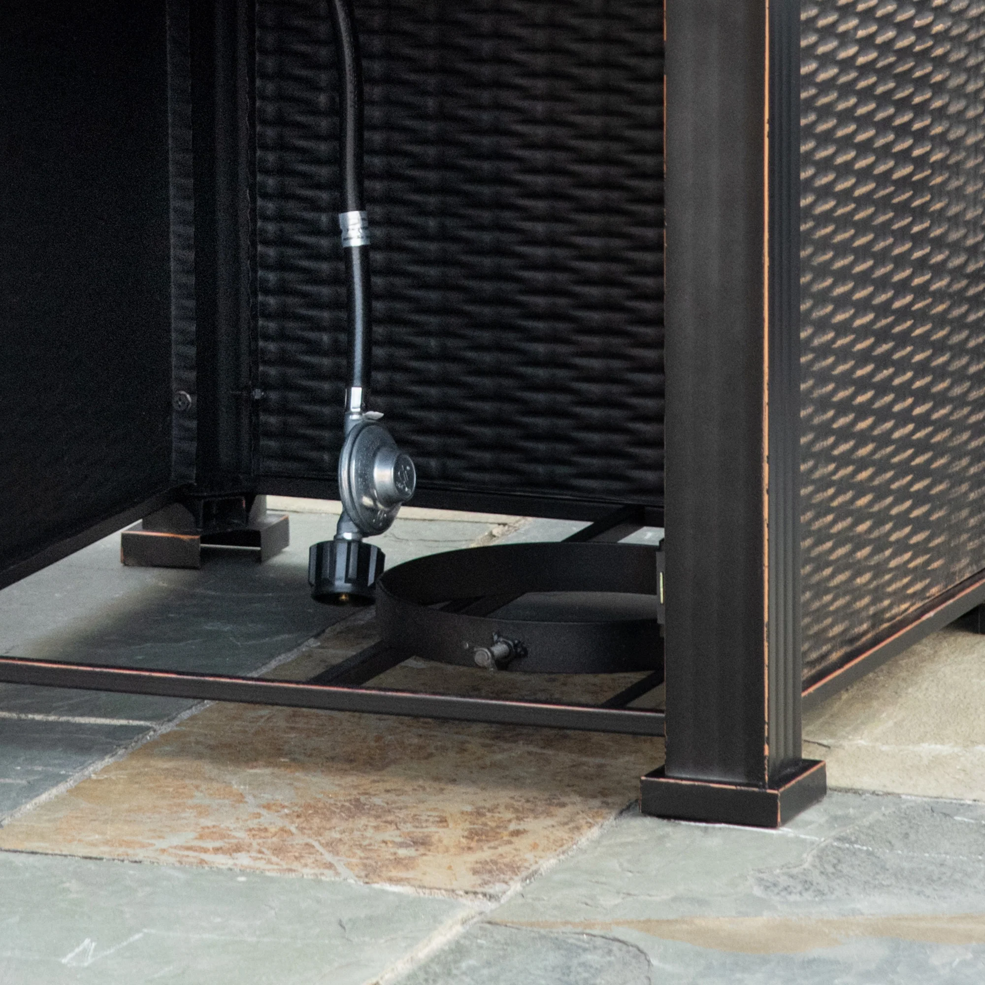 30in Square Gas Fire Pit Table with Auto-Ignition, 50,000 BTU, Ceramic Tabletop & CSA Certification - Image 11