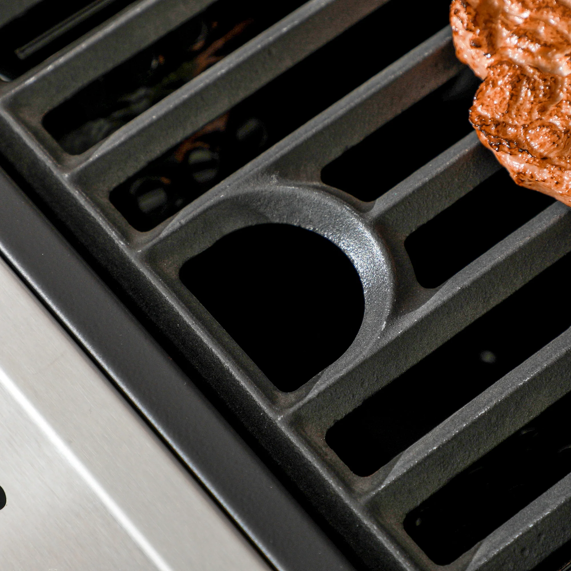 4 Burner Propane Gas Grill with Side Burner, 40,000 BTU, Shelves, Thermometer, Bottle Opener, Black - Image 11