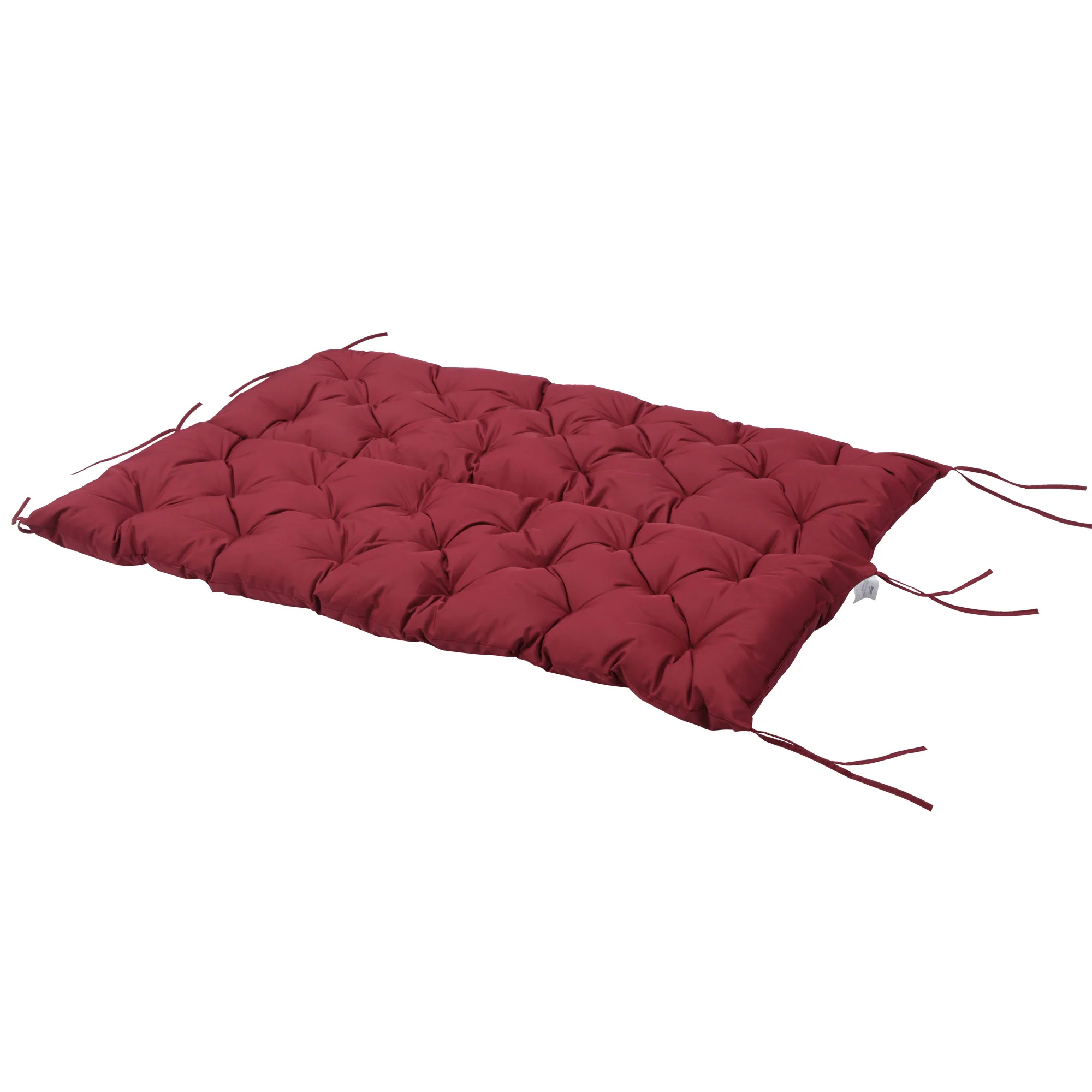 59"x38" Tufted Bench Cushion for 3-Seater Outdoor Furniture, Wine Red - Image 11
