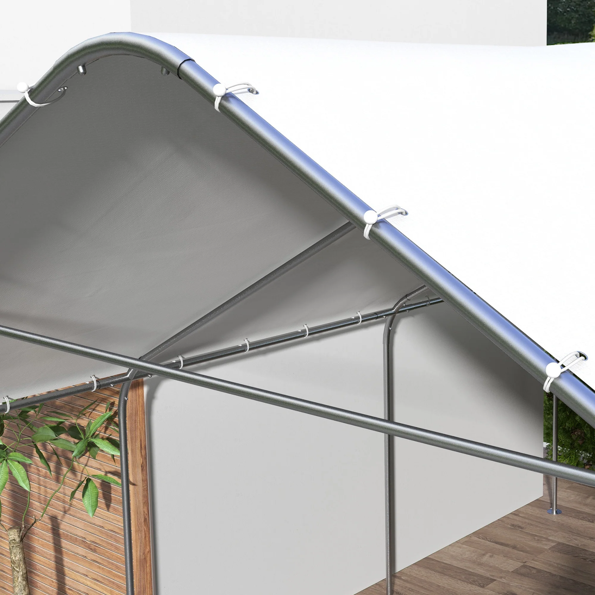 19' x 19.5' Carport, Portable Garage, Anti-UV Cover, Car, Truck, Boat, Catering, Wedding - Image 10