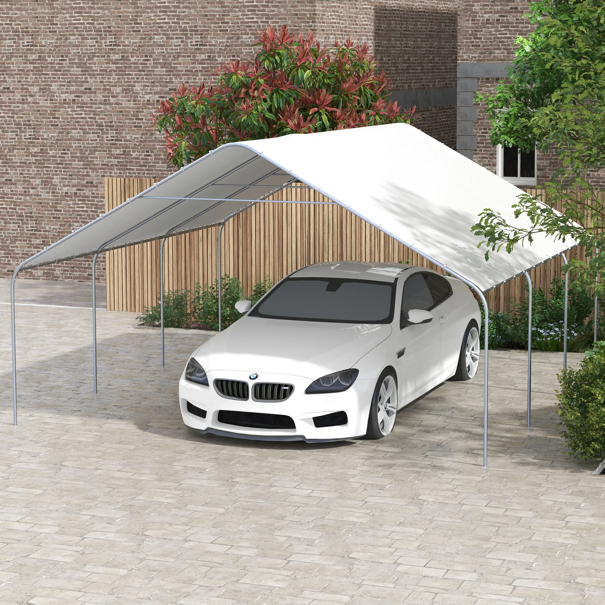 19' x 19.5' Carport, Portable Garage, Anti-UV Cover, Car, Truck, Boat, Catering, Wedding - Image 3
