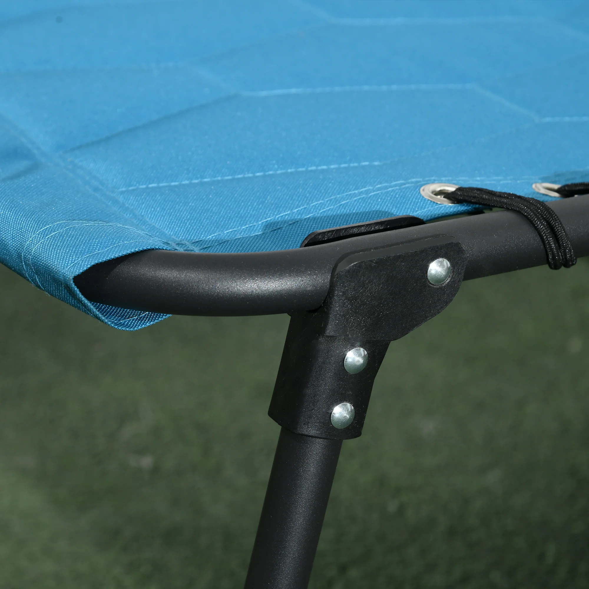 Set of 2 Reclining Folding Chaise Lounge Chair with 5-level Reclining Back, Blue - Image 11