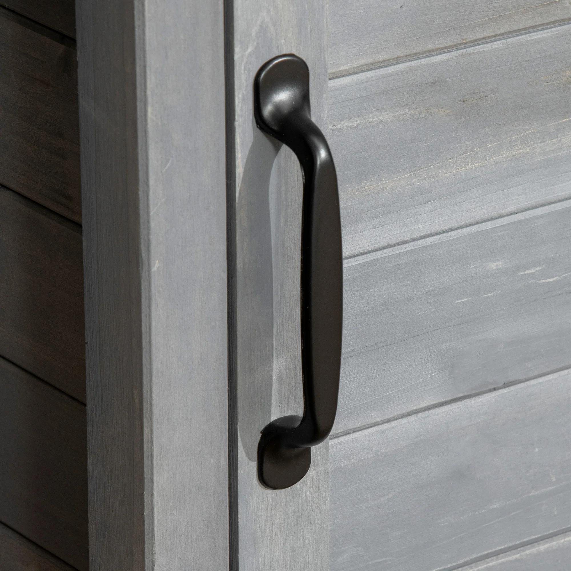 Garden Potting Table with Storage Cabinet, Removable Sink, Faucet and Drawer, Gray - Image 10