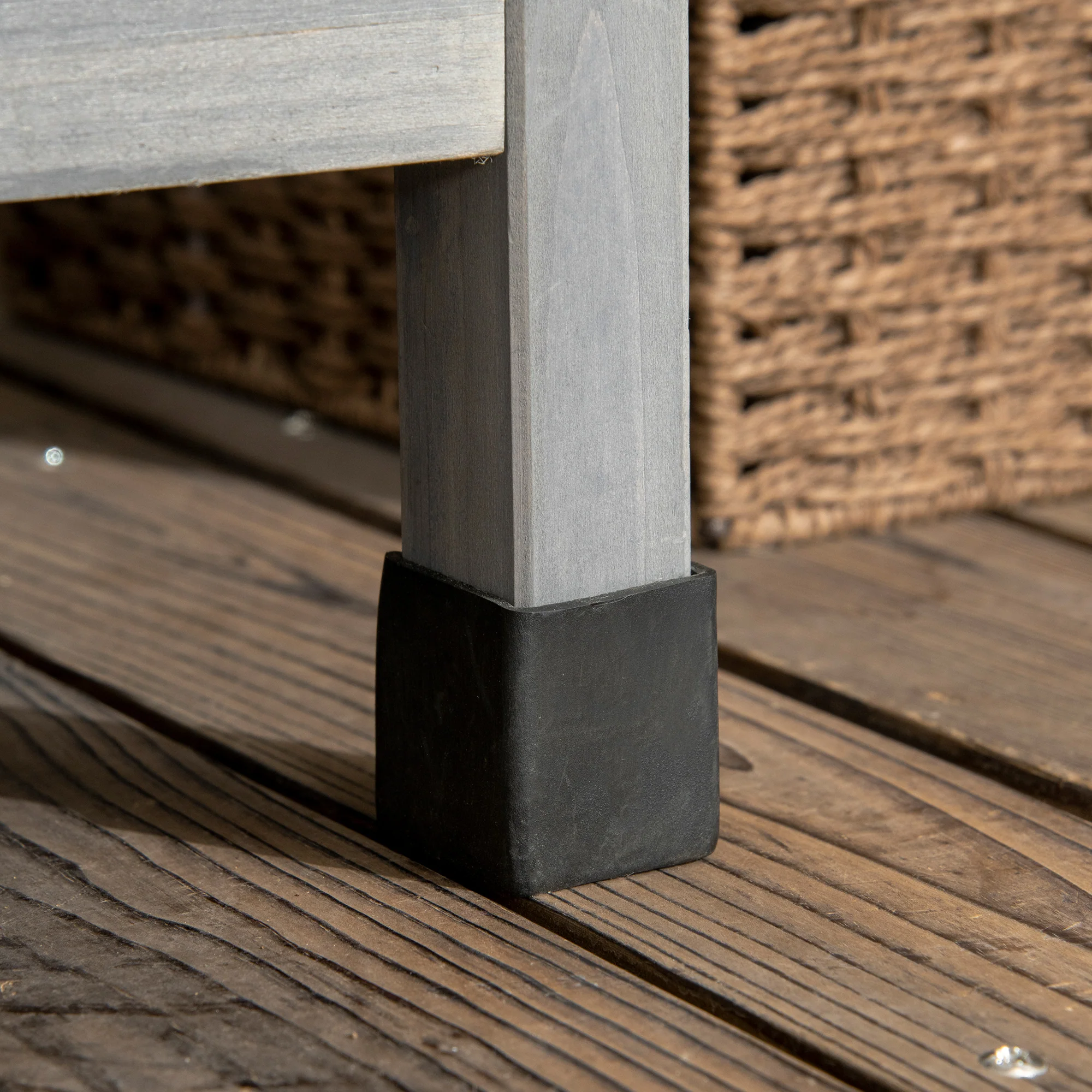 Garden Potting Table with Storage Cabinet, Removable Sink, Faucet and Drawer, Gray - Image 9