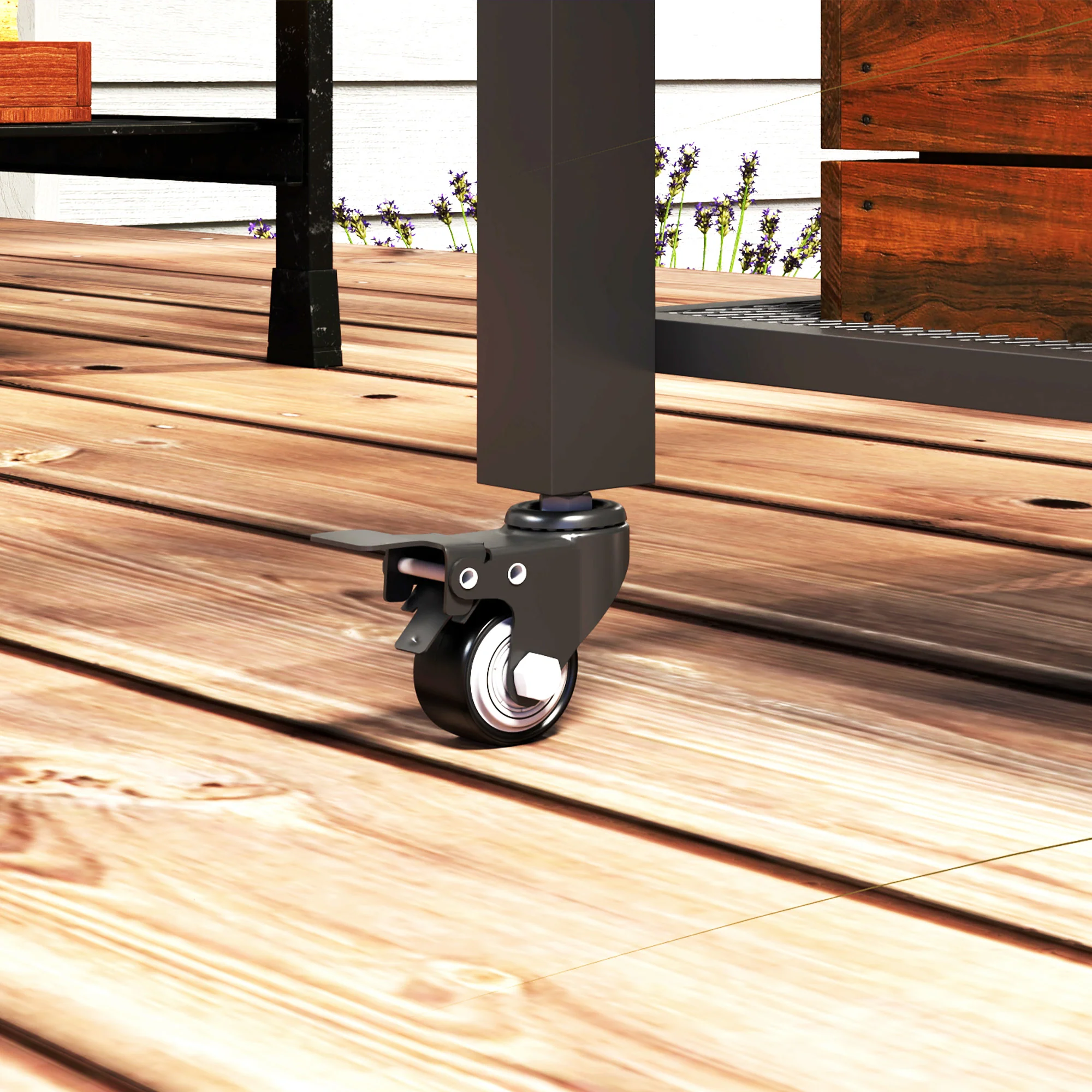 3-Tier Grill Cart with Foldable Side Table, Stainless Steel Top & Hooks, 22" x 16.1" - Image 11