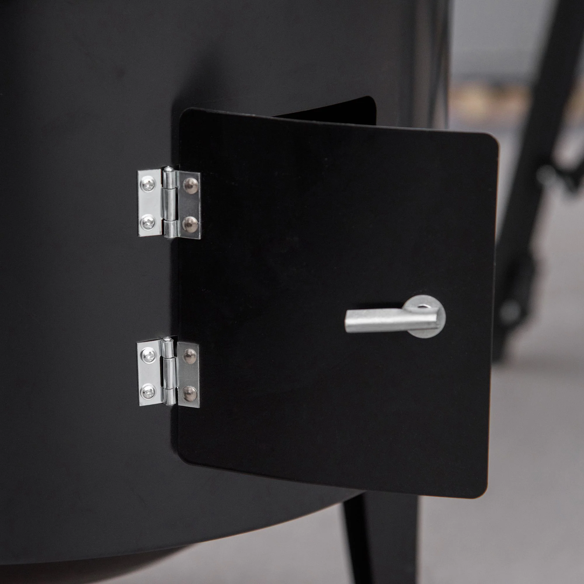 3-in-1 16" Vertical  Round Charcoal Barbecue Grill for Outdoor Camping Picnic, Black - Image 11